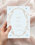 Ocean Wedding Invitation Suite | Editable Beach Wedding Invite Template with RSVP and Details Card | Coastal Seashell and Starfish Design | Printable