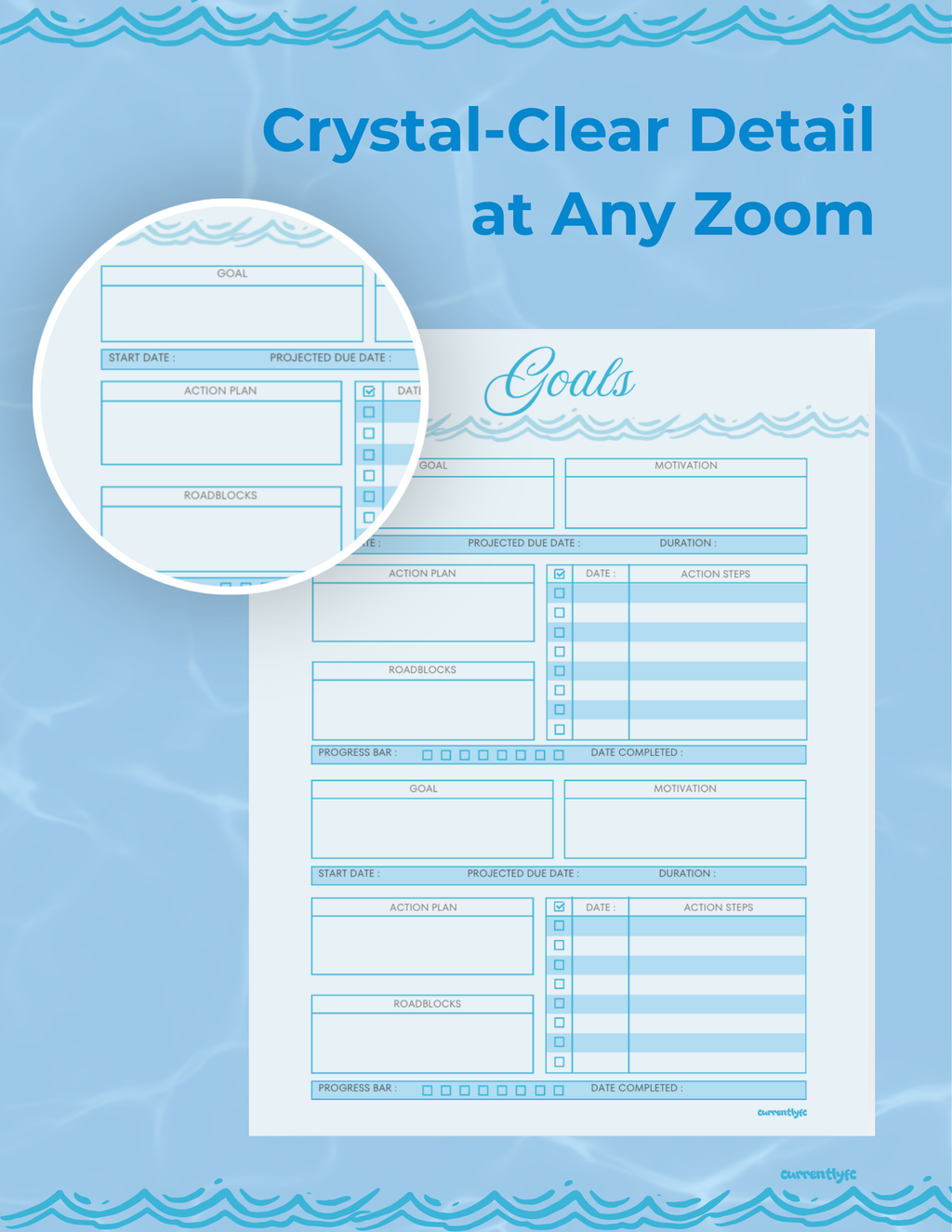 2026 Digital Planner Bundle Ocean Themed Printable Template