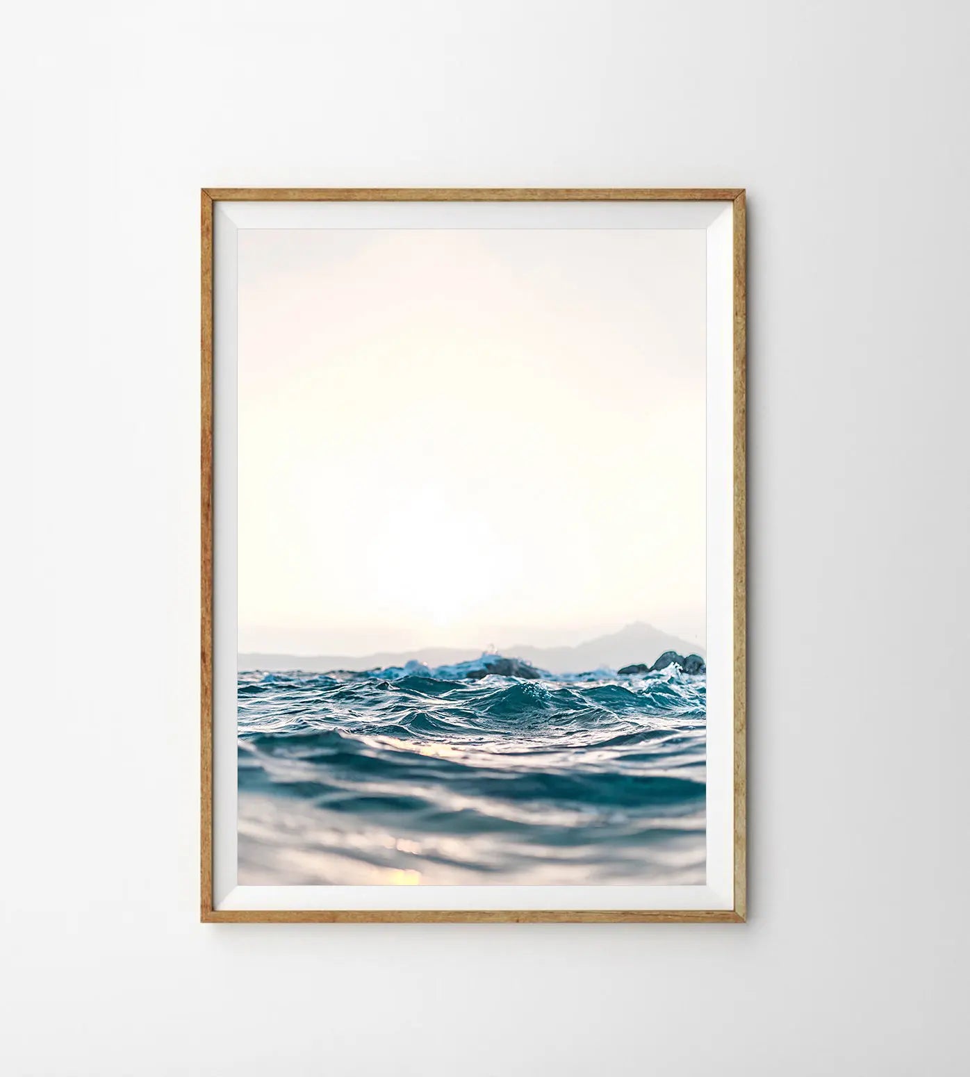 Ocean Waves Canvas Wall Art | Coastal Seascape Print | Beachy Home Decor