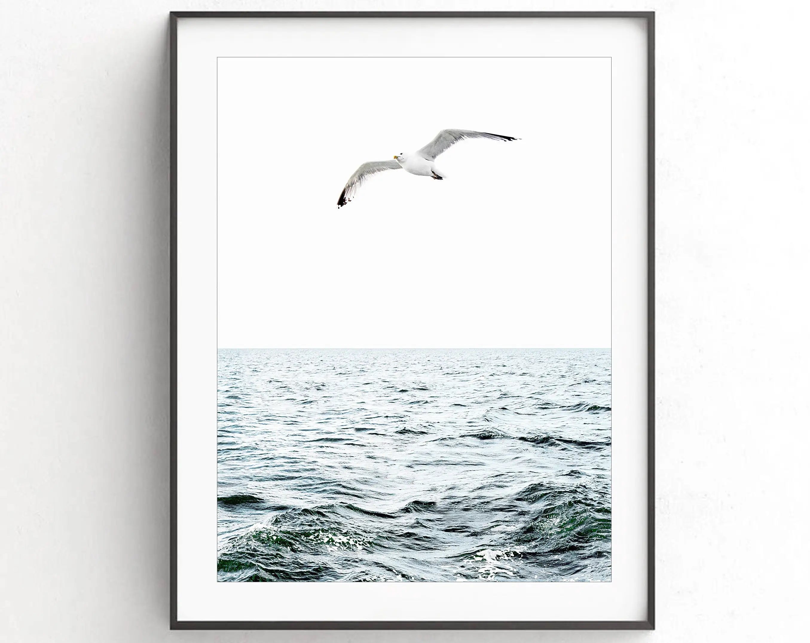 Ocean Waves Canvas Wall Art | Coastal Seascape Print | Beachy Home Decor