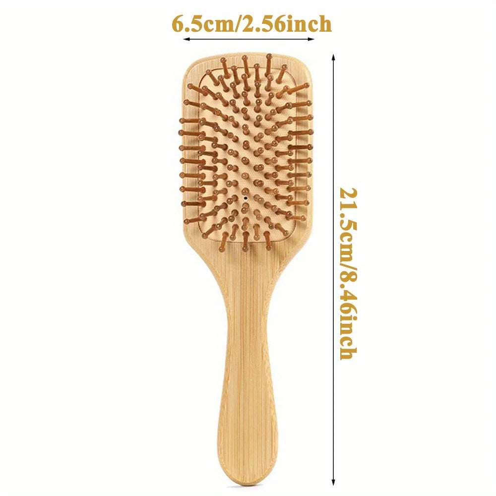 Bamboo Scalp Massage Hair Brush | Natural Hair Growth & Detangling Brush
