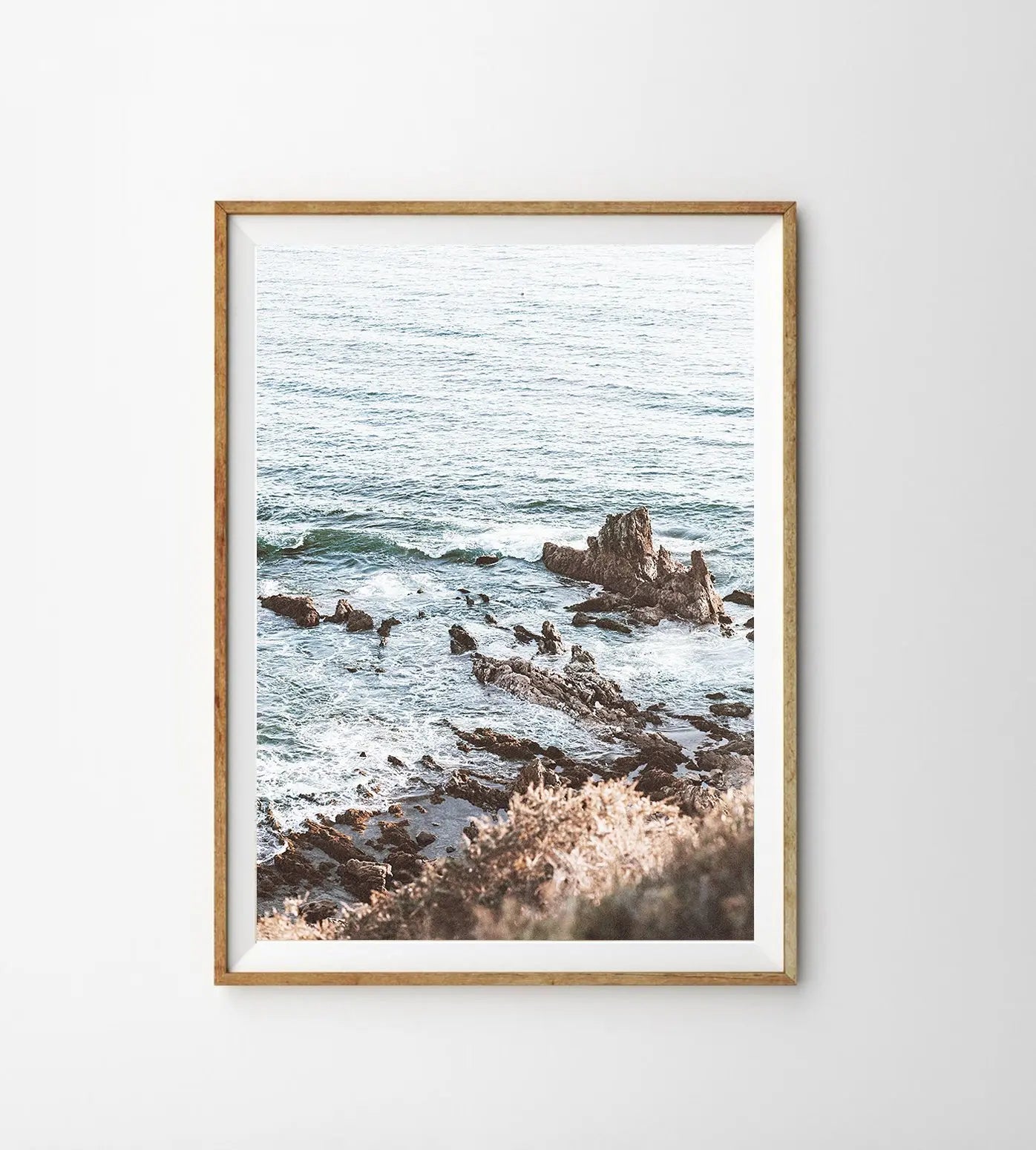 Ocean Waves Canvas Wall Art | Coastal Seascape Print | Beachy Home Decor