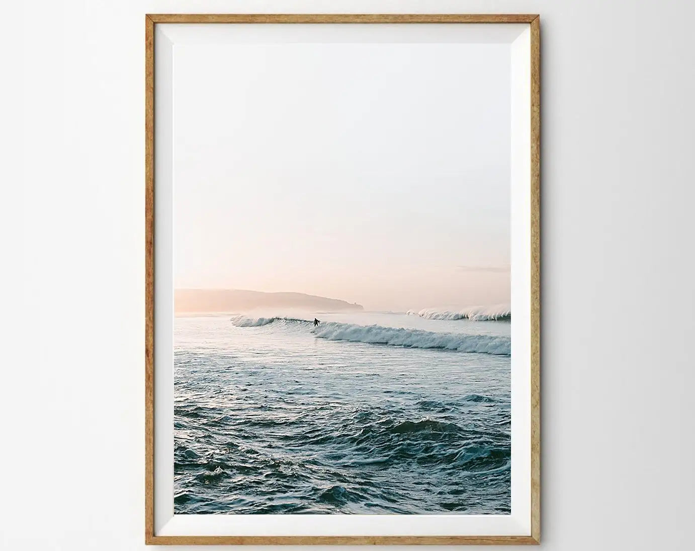 Ocean Waves Canvas Wall Art | Coastal Seascape Print | Beachy Home Decor