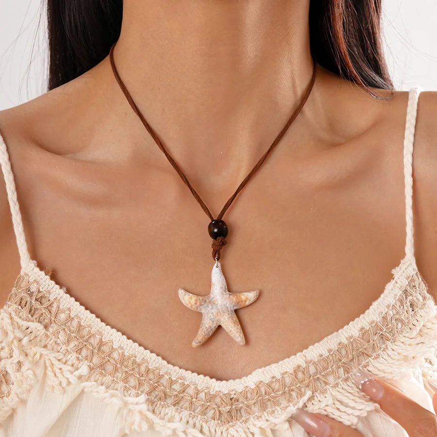 Starfish Pendant Necklace | Boho Ocean-Inspired Jewelry