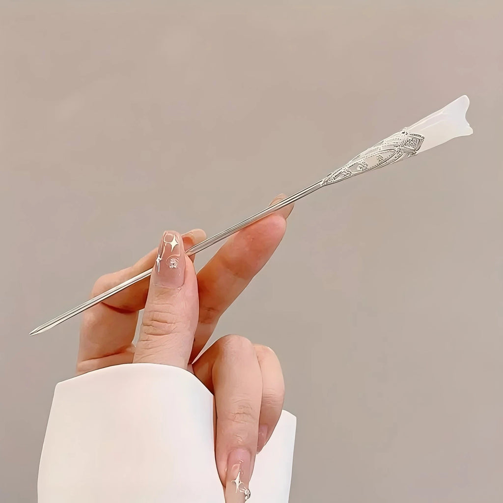 Chinese Floral Hair Stick | Elegant Tassel Hairpin for Women