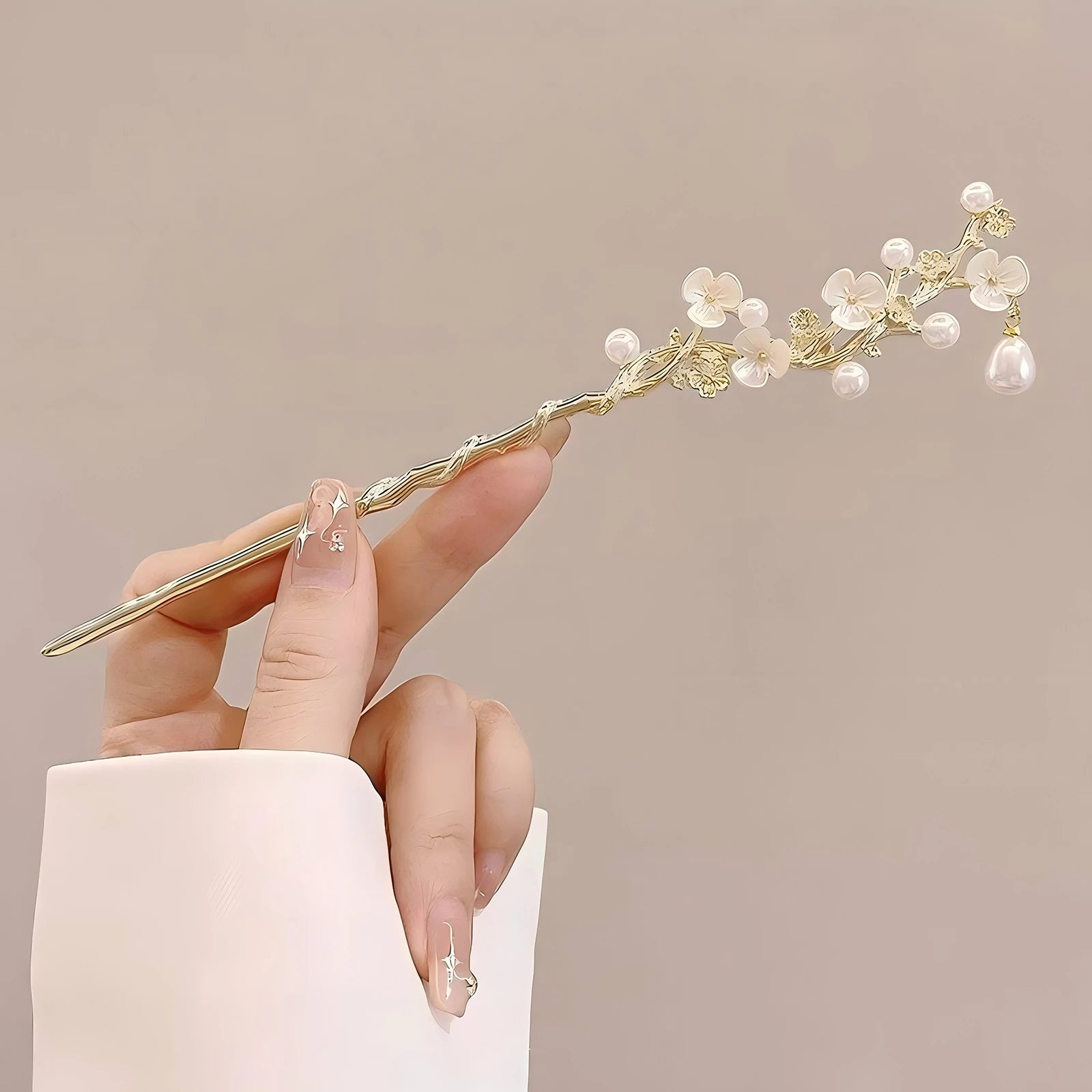 Chinese Floral Hair Stick | Elegant Tassel Hairpin for Women