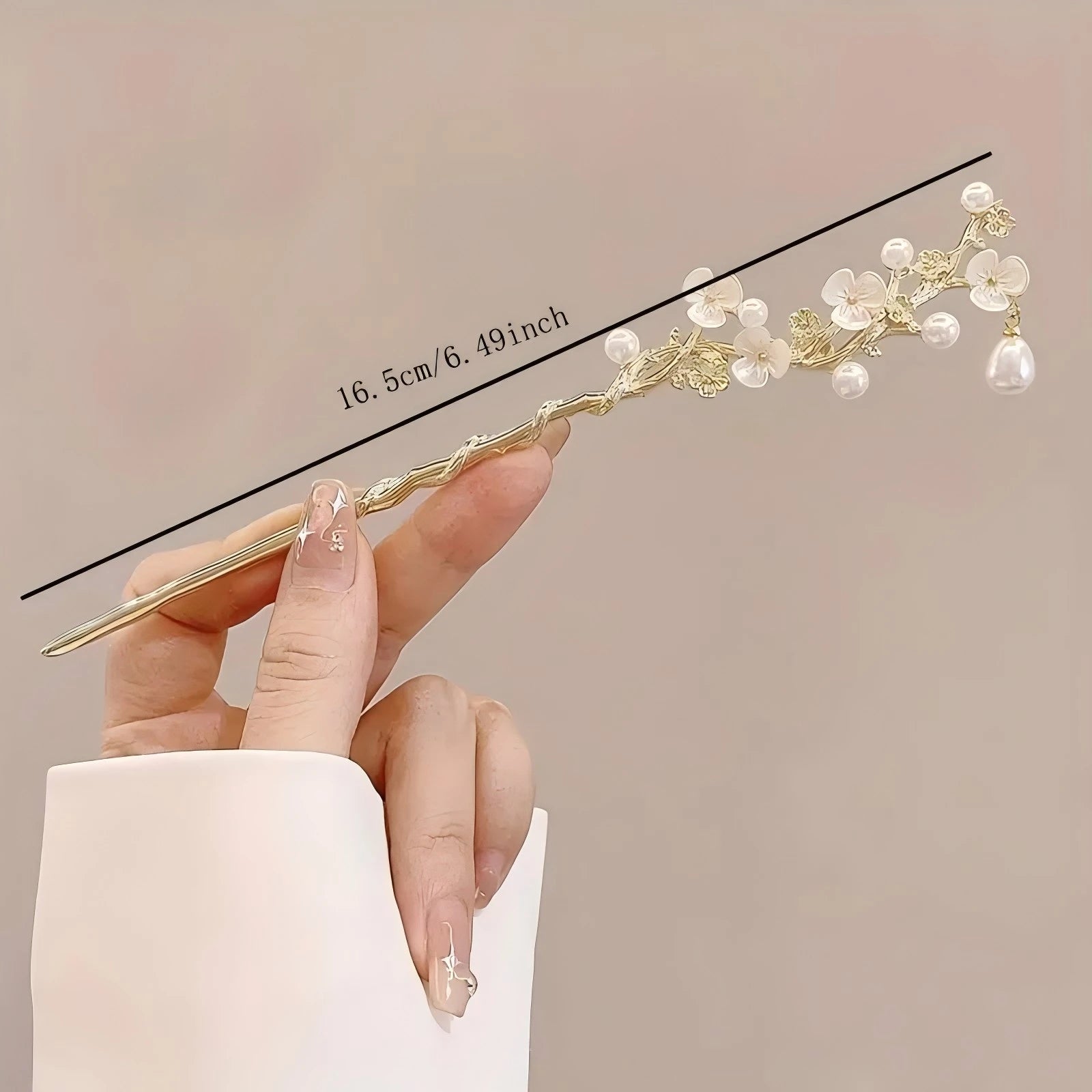 Chinese Floral Hair Stick | Elegant Tassel Hairpin for Women