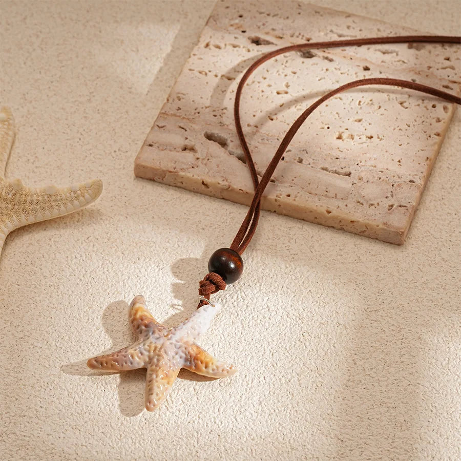 Starfish Pendant Necklace | Boho Ocean-Inspired Jewelry