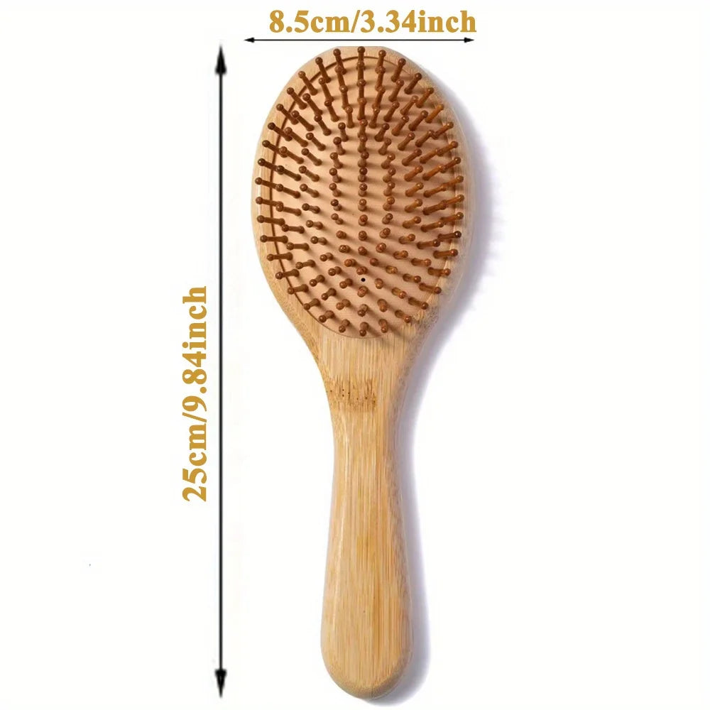 Bamboo Scalp Massage Hair Brush | Natural Hair Growth & Detangling Brush