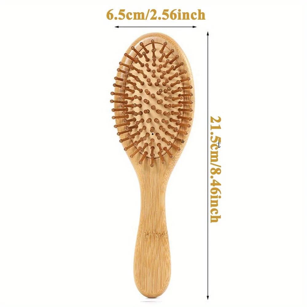 Bamboo Scalp Massage Hair Brush | Natural Hair Growth & Detangling Brush