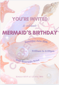 Pink Pearl Birthday Invitation Card
