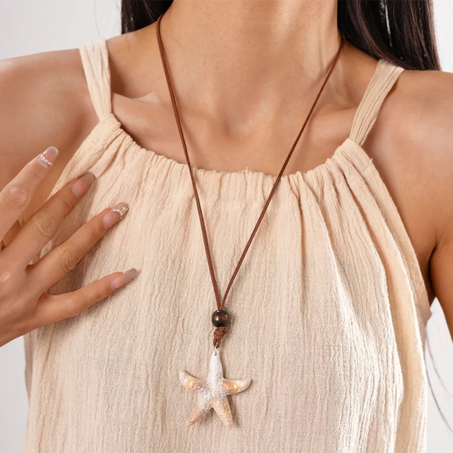 Starfish Pendant Necklace | Boho Ocean-Inspired Jewelry